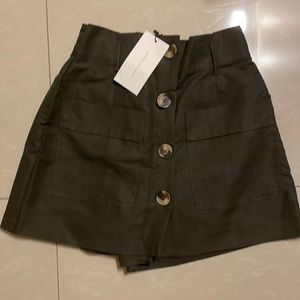 NWT Zara Botton Up Skort Army Green